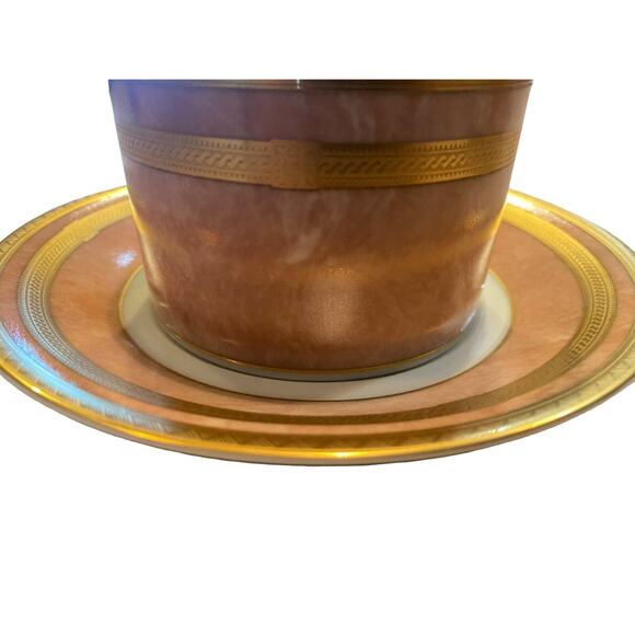 Mikasa Coral Florentine Setncup Saucer Gold Trim Japan Fine China Set Of two - Picture 4 of 13